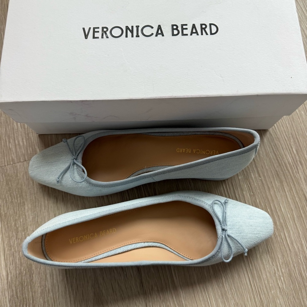 Veronica Beard Cecile denim ballet pump